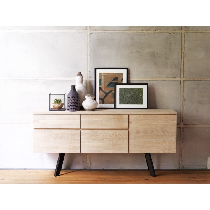 RO FRED SIDEBOARD WHITEWASH/BLACK